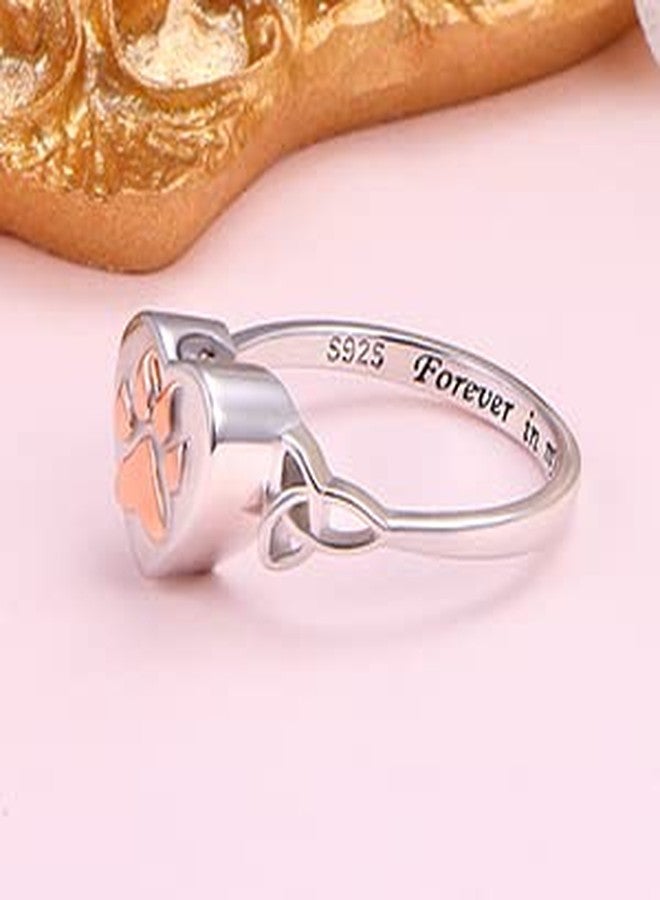 ALPHM S925 Sterling Silver Urn Ring for Ashes Pets Heart Love Keepsake Memorial Cremation Jewelry for Women, Metal, Cubic Zirconia - Image 5