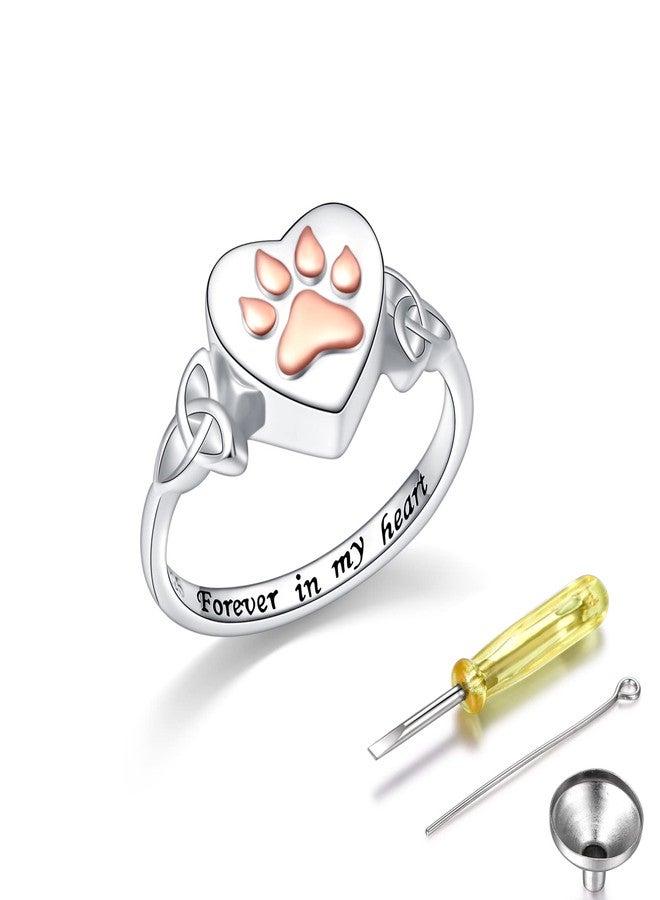 ALPHM S925 Sterling Silver Urn Ring for Ashes Pets Heart Love Keepsake Memorial Cremation Jewelry for Women, Metal, Cubic Zirconia - Image 1