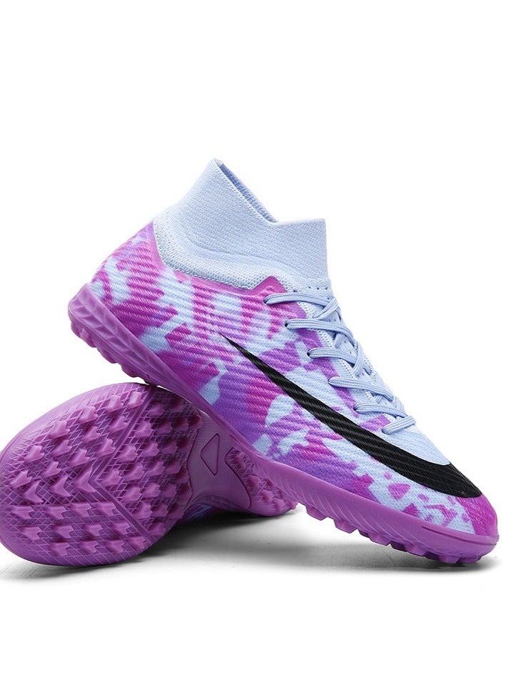 SKT Shiketro High-Top Football Shoes With Broken Nails And Long Nails, Breathable Outdoor Sports Training Shoes For Men And Women, Grass Track And Field Running Shoes, Four-Season Sports Shoes  - Image 1