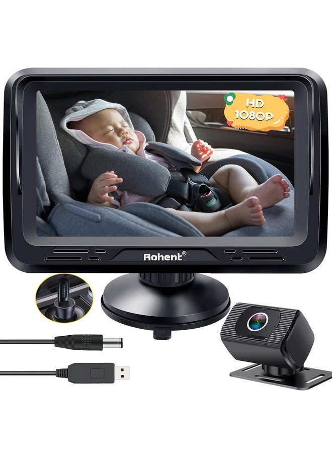 Rohent كاميرا سيارة للأطفال روهنت HD 1080P للمقعد الخلفي: توصيل USB وتشغيل سهل التثبيت - كاميرا مقعد السيارة موجهة للخلف للأطفال الرضع برؤية ليلية كريستالية - مراقب سيارة للأطفال بزاوية رؤية واسعة للمواليد الجدد - Image 1