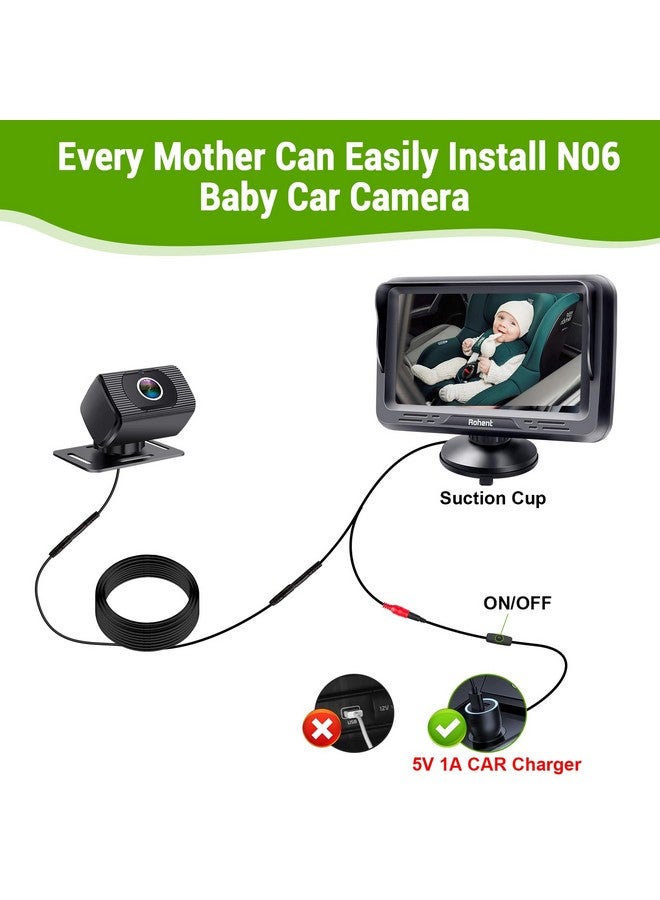 Rohent كاميرا سيارة للأطفال روهنت HD 1080P للمقعد الخلفي: توصيل USB وتشغيل سهل التثبيت - كاميرا مقعد السيارة موجهة للخلف للأطفال الرضع برؤية ليلية كريستالية - مراقب سيارة للأطفال بزاوية رؤية واسعة للمواليد الجدد - Image 2