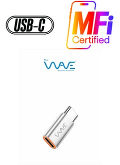 Wave For Lightning Female to USB C Male Adapter for iPhone 15/15 Pro/15 Pro Max/15 Plus, for iPad Air, Samsung, Support Charging & Data Transfer, Type C Charger Connector Cable  - Image 1
