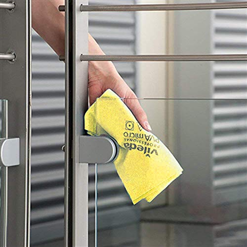 Vileda Professional | PVA Microfiber Cloth | All Purpose Cleaning Shammy | Shiny Streakfree Results | Synthetic Chamois Towel | Ideal for Hard Surfaces | Smooth Absorbent Materials | 5 Pack | Yellow - Image 4