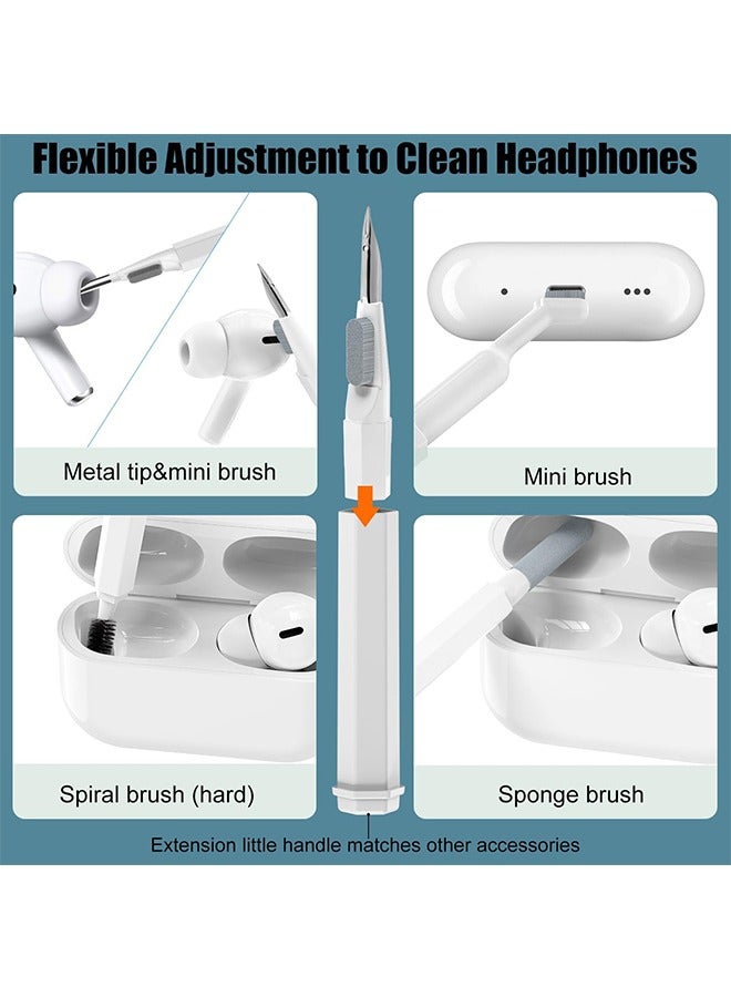 20-in-1 Electronic Cleaner Kit, Portable Keyboard Cleaning Brush, Multifunctional Cleaning Tool for PC Monitor Earbud Cell Phone Laptop Computer Bluetooth Earphones (White) - Image 5