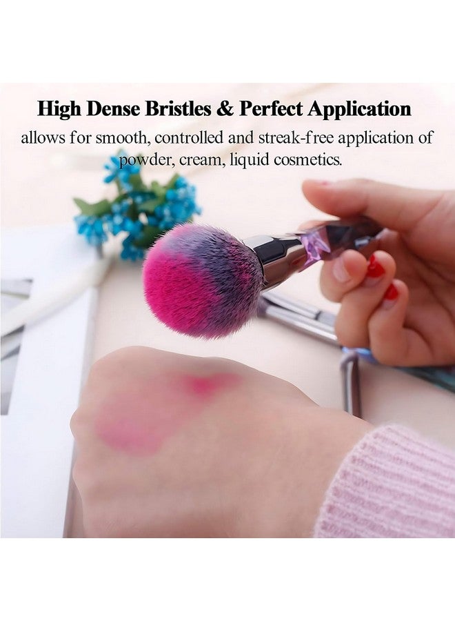 Kingtree Makeup Brushes Set 10Pcs Crystal Makeup Brushes Premium Synthetic Powder Foundation Concealer Eye Shadow Brush Professional Face Eye Make Up Brushes For Girls Women - Image 5