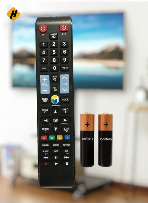 Replacement Remote Control for Samsung Smart LED TV UN40H5203 UN50H5203 (2014 Model) with battery