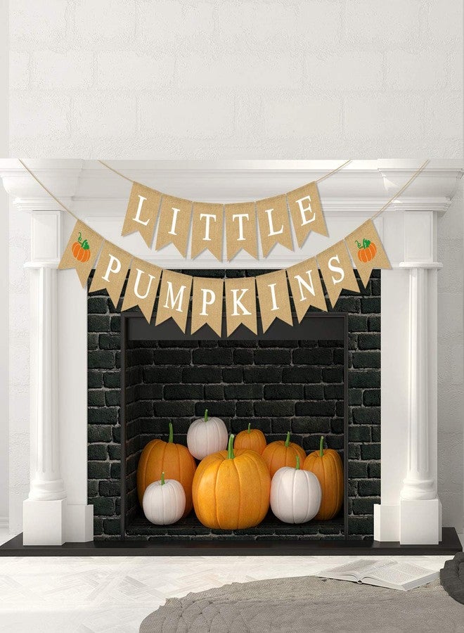 Rainlemon Jute Burlap Little Pumpkins Banner Fall Twins Baby Shower Gender Reveal Party Garland Decoration - Image 3