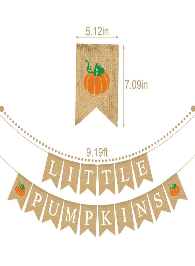 Rainlemon Jute Burlap Little Pumpkins Banner Fall Twins Baby Shower Gender Reveal Party Garland Decoration - Image 4