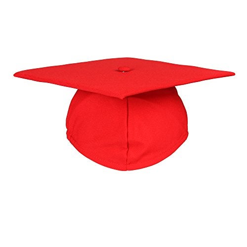 Newrara Graduation Unisex Matte Adult Graduation Cap with Tassel (Red) - Image 2