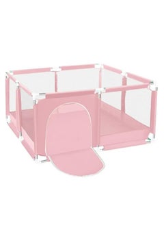 Generic TOYS-EGYPT Foldable Baby Play Yard with Floor-Standing Design to Protect Baby Kids While Playing with 30 Balls (1.26m x 1.26m x 66cm) - Pink  - Image 1