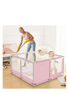 Generic TOYS-EGYPT Foldable Baby Play Yard with Floor-Standing Design to Protect Baby Kids While Playing with 30 Balls (1.26m x 1.26m x 66cm) - Pink  - Image 2