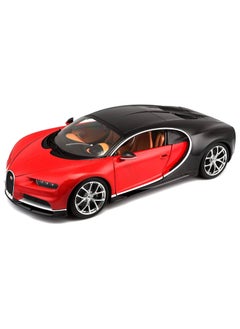 Bburago Exquisite 1:18 Scale Red Bugatti Chiron Diecast Model Car - Highly Detailed Collectible with Opening Doors and Authentic Design for Car Enthusiasts  - Image 1