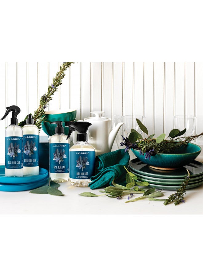 Caldrea Multi-surface CounterTop Spray Cleaner, Made With Vegetable Protein Extract, Basil Blue Sage, 16 Fl Oz