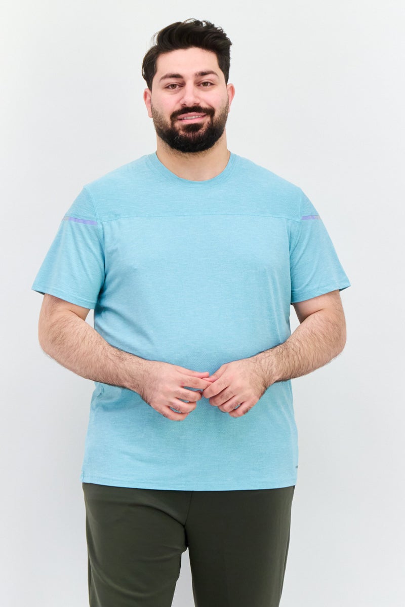 MOTION Men Sportswear Fit Short Sleeves Training T-Shirt, Turquoise - Image 1