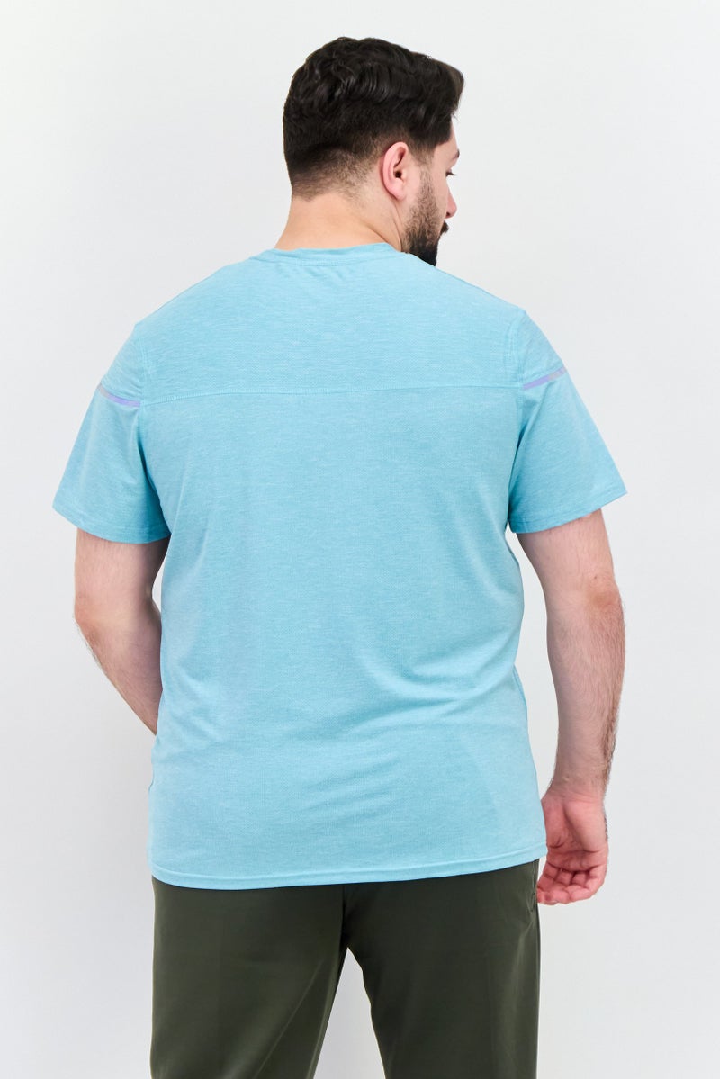 MOTION Men Sportswear Fit Short Sleeves Training T-Shirt, Turquoise - Image 3