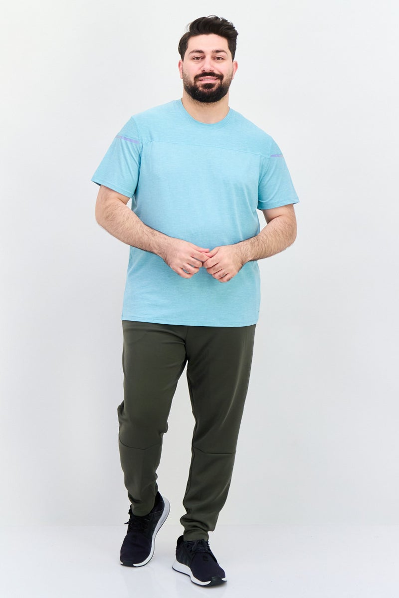 MOTION Men Sportswear Fit Short Sleeves Training T-Shirt, Turquoise - Image 4