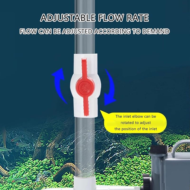 Aquarium Surface Skimmer Oil Protein Floating Filter Remover ABS Stain Removal Inlet Filter Color J - Image 3