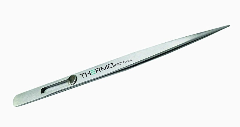 Thermo Slide Button Locking Tweezer with Fine Tip (12 cms) (1 Piece) - Image 1