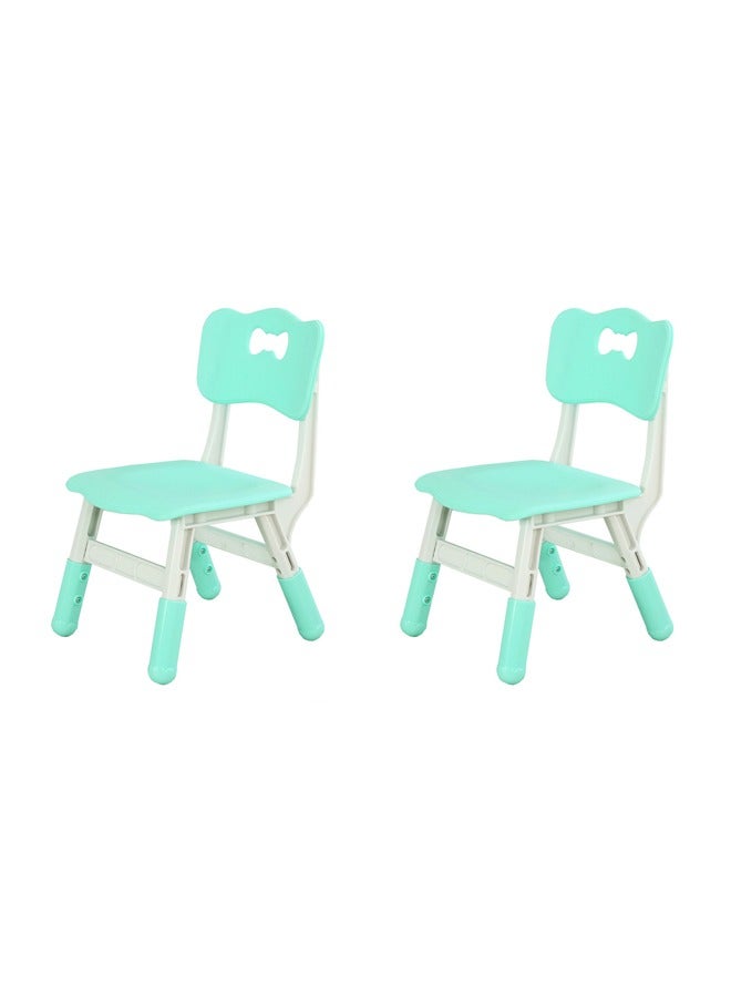 JSAITOYS 2-Piece Environmental Plastic Chair Kids Height Can be Adjusted Kindergarten Chairs - Image 1