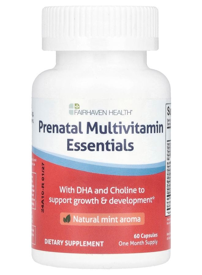 fairhaven health Prenatal Multivitamin Essentials Natural Mint 60 Capsules