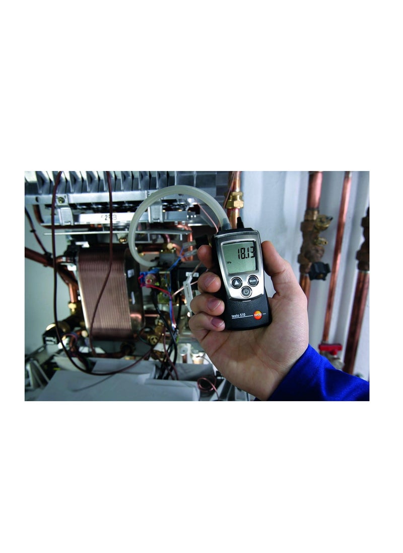 TESTO PRIME - Portable Differential Pressure Gauge (Range: 0 To 100 HPA) For Field Calibration Room Pressure Monitoring - Image 1