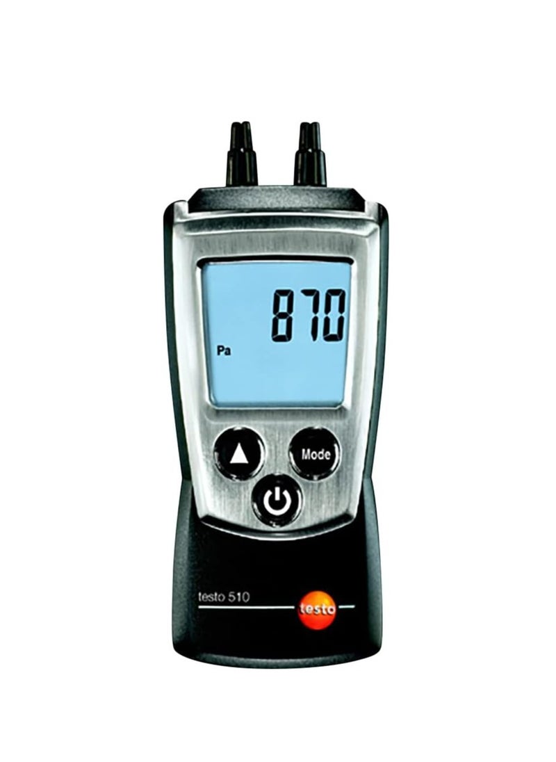 TESTO PRIME - Portable Differential Pressure Gauge (Range: 0 To 100 HPA) For Field Calibration Room Pressure Monitoring - Image 1