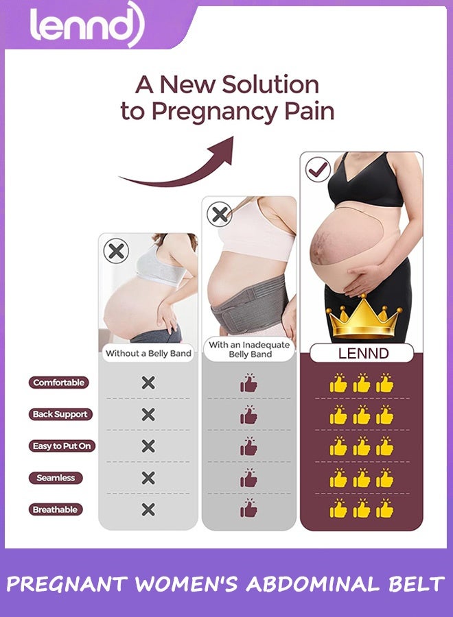 لينند حزام بطن الأمومة، حزام بطن الأمومة الناعم والقابل للتنفس - حزام الأمومة للظهر والحوض والخصر - Image 4