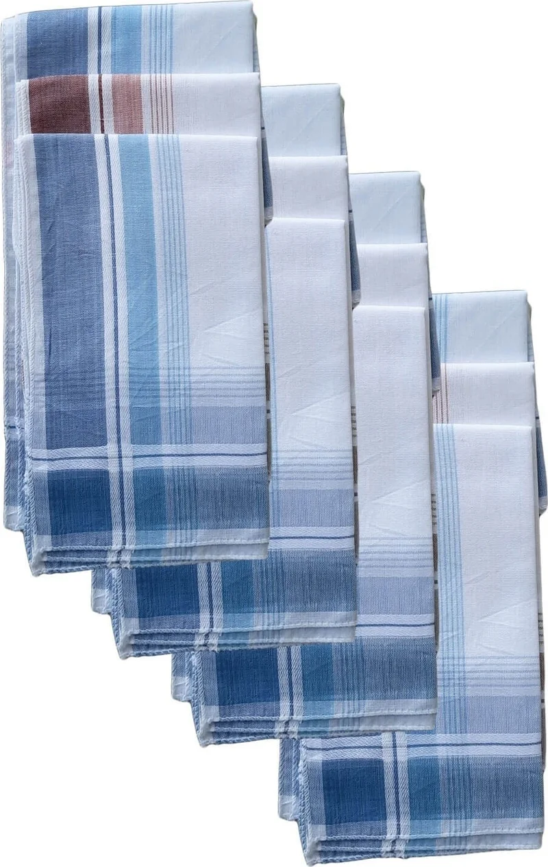 هيبسين راكيب Competing All 12 Pack Hand Pocket Collar Fabric Handkerchief 36X36 cm 100% Cotton TM01