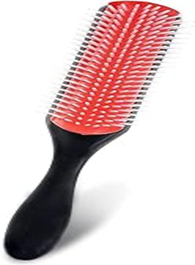 1 Piece Cushion Nylon Bristle Styling Brushes Massage Hair Brush with Anti-static Rubber Pad Hair Styling Tools for Detangling, Volumizing, Separating, Blow-Drying, Shaping, Defining Curls.