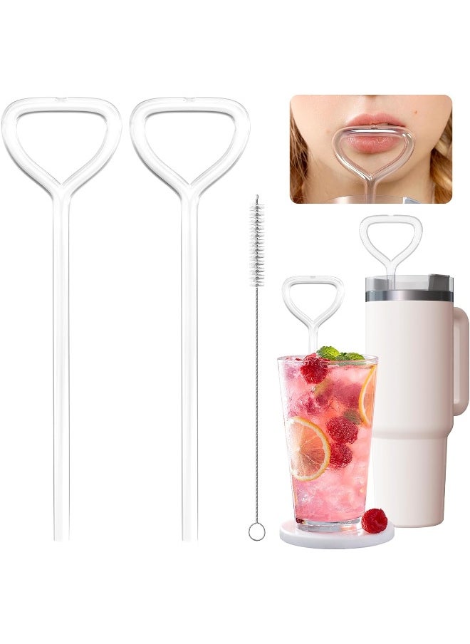 Generic - Fusisi Anti Wrinkle Straw 3Pieces, Reusable Glass Straw For Stanley Cup, Anti Wrinkle Drinking Straw Curved, Lip Straw For Wrinkles, Sideways Straw Wrinkle Free, Prevent Wrinkle Straw - Image 1