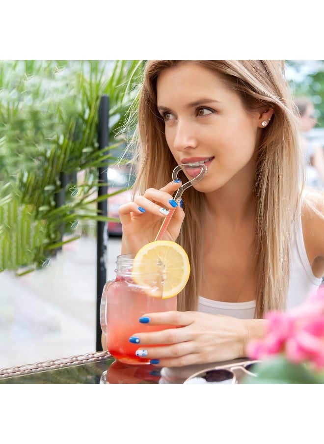 Generic - Fusisi Anti Wrinkle Straw 3Pieces, Reusable Glass Straw For Stanley Cup, Anti Wrinkle Drinking Straw Curved, Lip Straw For Wrinkles, Sideways Straw Wrinkle Free, Prevent Wrinkle Straw - Image 1