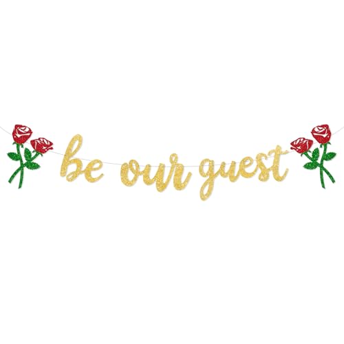 Faisichocalato Be Our Guest Banner Beauty And The Beast Party Supplies Reception Banner Bachelorete Party Engagement Party Decorations - Image 2