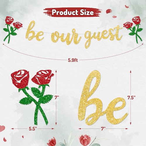 Faisichocalato Be Our Guest Banner Beauty And The Beast Party Supplies Reception Banner Bachelorete Party Engagement Party Decorations - Image 3