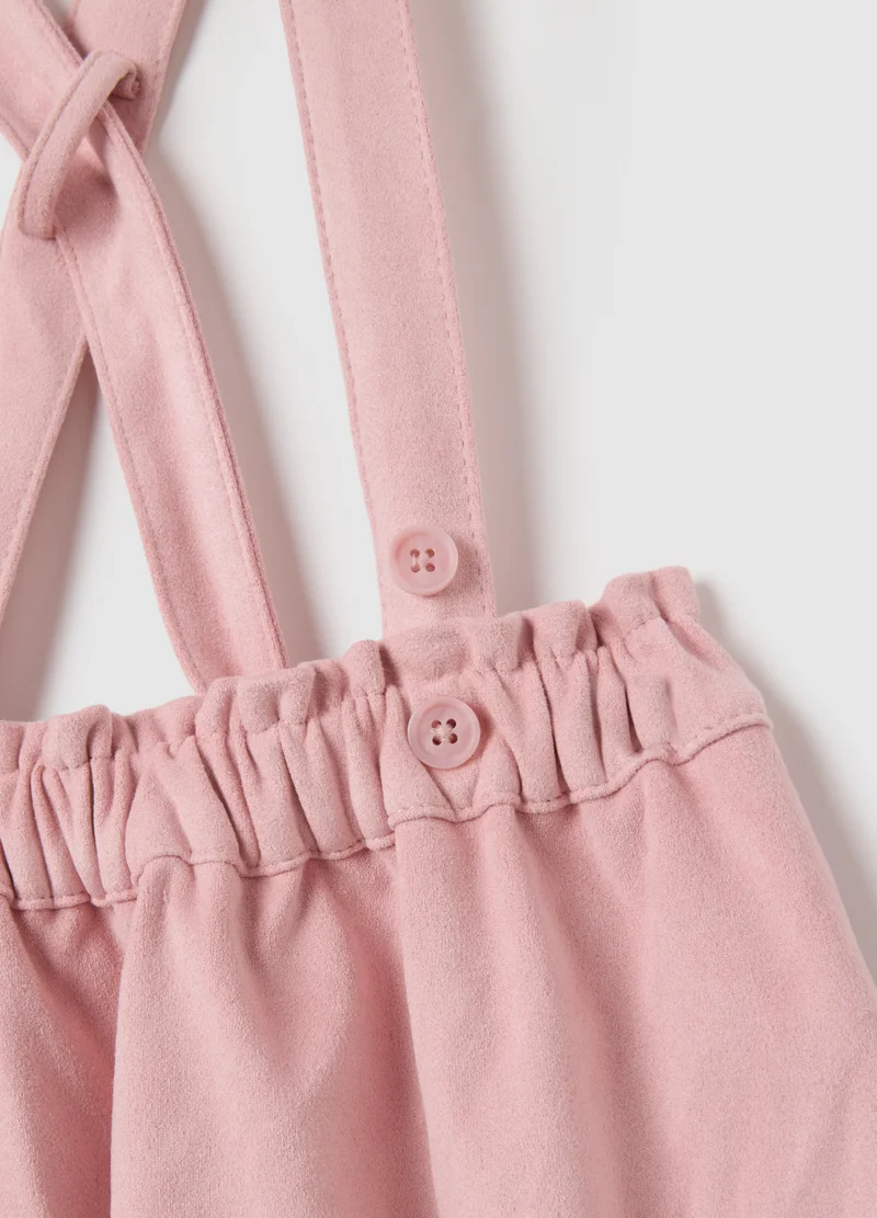 او في اس GIRL'S SKIRT IN PINK STRETCH MIXED FABRIC