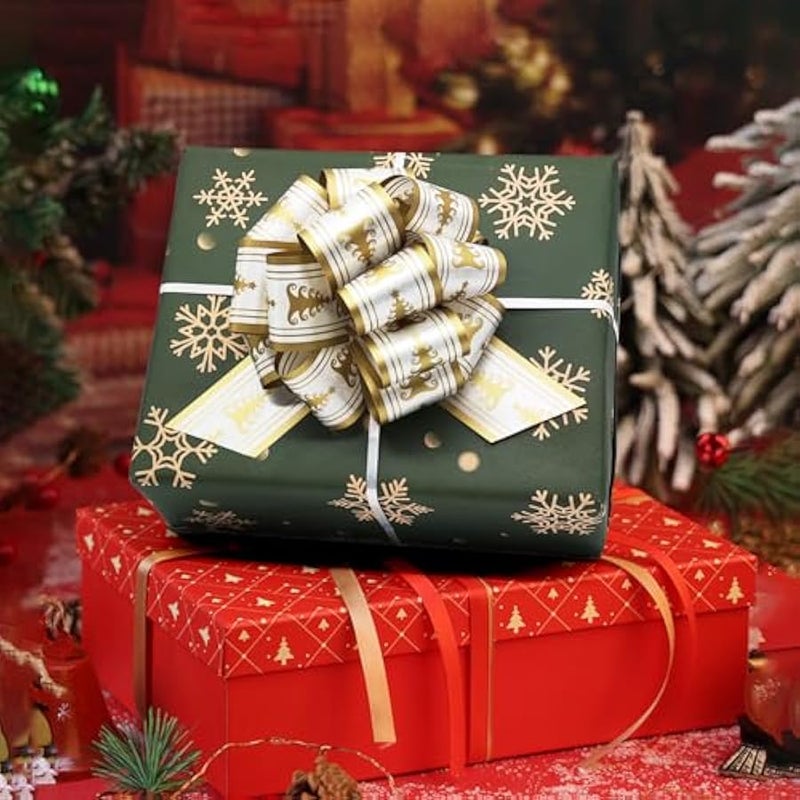 12 قطعة من فيونكات سحب شريط لف ال لتغليف الهدايا، فيونكات هدايا ال الكبيرة للهدايا والسلال وشجرة ال وزجاجات النبيذ واكسسوارات تزيين ال من نيومياو - Image 4