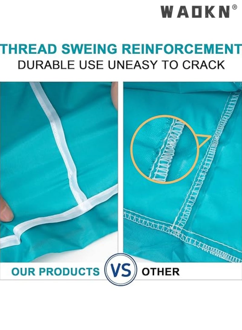 دبليو أيه أو كي أن 2 قطعة كبيرة من السفر حقيبة الغسيل ، تستخدم لتخزين الملابس القذرة ، السفر حقيبة الغسيل ، عنبر حقيبة الغسيل ، 24 بوصة × 36 بوصة السفر حقيبة الغسيل ( سماوي + رمادي ) - Image 3