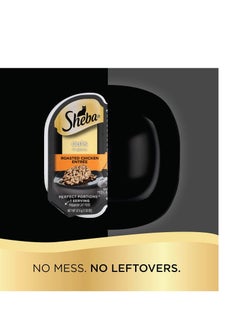 Sheba SHEBA Perfect Portions Cuts in Gravy Wet Cat Food Trays (24 Count, 48 Servings), Roasted Chicken, Gourmet Salmon and Tender Turkey Entrée Variety Pack, Easy Peel Twin-Pack Trays  - Image 4