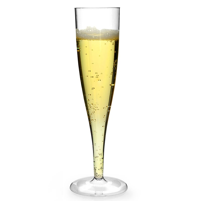 AIOS UseReuseRecycle Plastic Prosecco Flutes Capacity160ml Pack of 20
