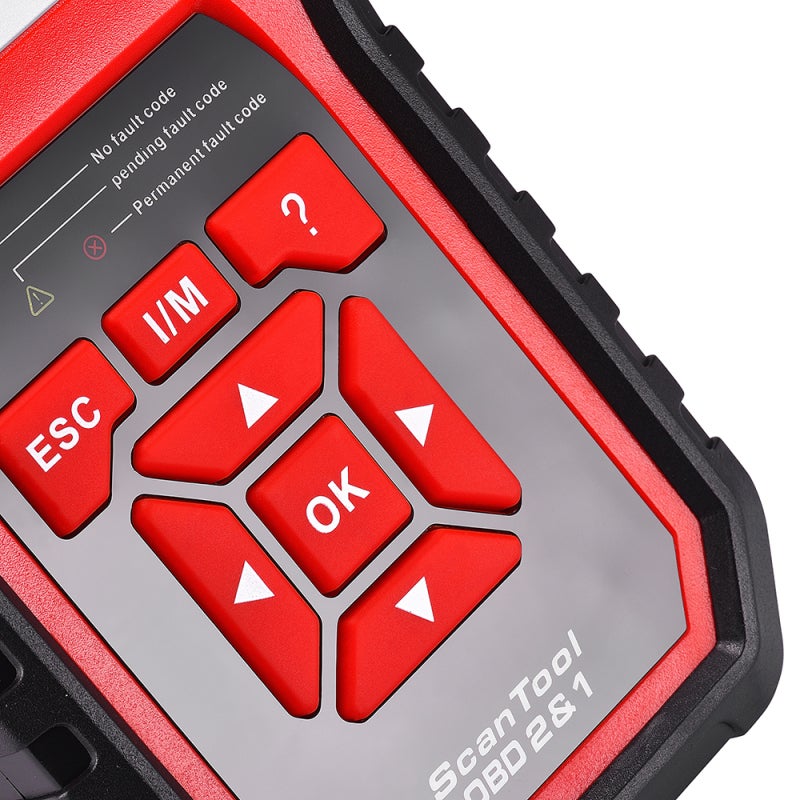 OBD2 Scanner: 8-Language Interface - One-Click I/M Readiness Key Code Reader for Car Diagnostic & Repair with Color LCD Display, Real-Time Battery Monitoring - Image 2