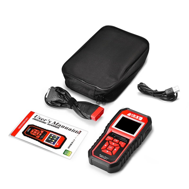 OBD2 Scanner: 8-Language Interface - One-Click I/M Readiness Key Code Reader for Car Diagnostic & Repair with Color LCD Display, Real-Time Battery Monitoring - Image 1