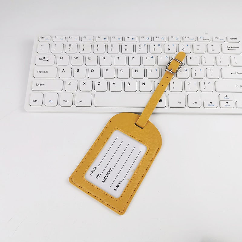 Multicolor PU Leather Luggage Tag with StrapFrame car line without clamshell ginger Frame car line without clamshell ginger