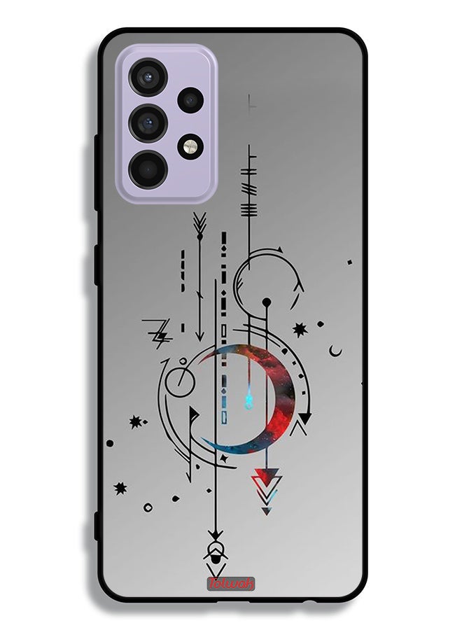 Tolwak Samsung Galaxy A52s 5G Protective Case Cover Moon And Arrows Art Pattern - Image 1