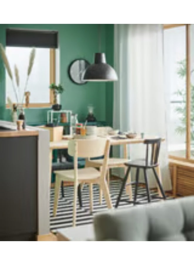 كرسي طعام خشبي – مقعد من خشب الدردار - Image 2