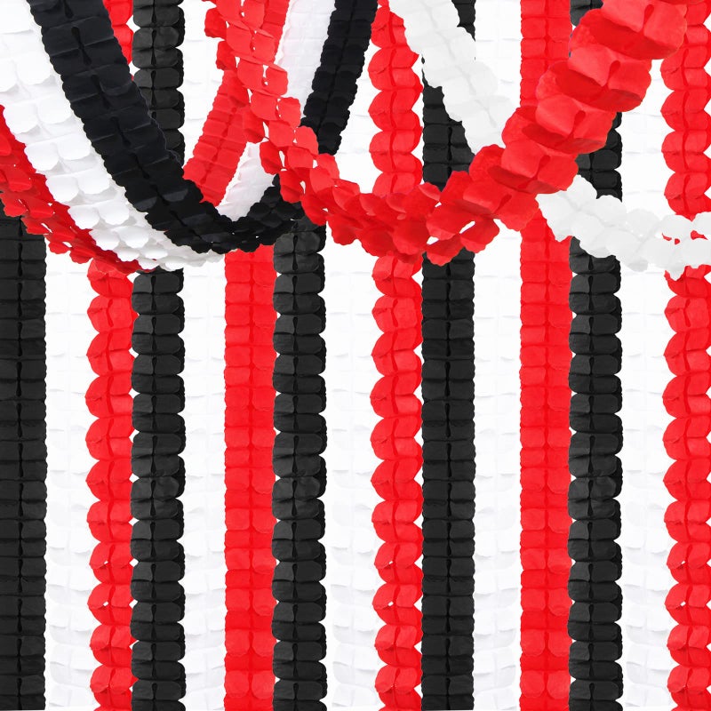 Hugtmr Black WhiteRed PartyDecorations Streamers Garland 157Ft Graduation FourLeaf Clover Hanging BannerMen Boys Birthday Wedding Baby Bridal Shower Family Gathering Event Supplies Decor Hugtmr - Image 2