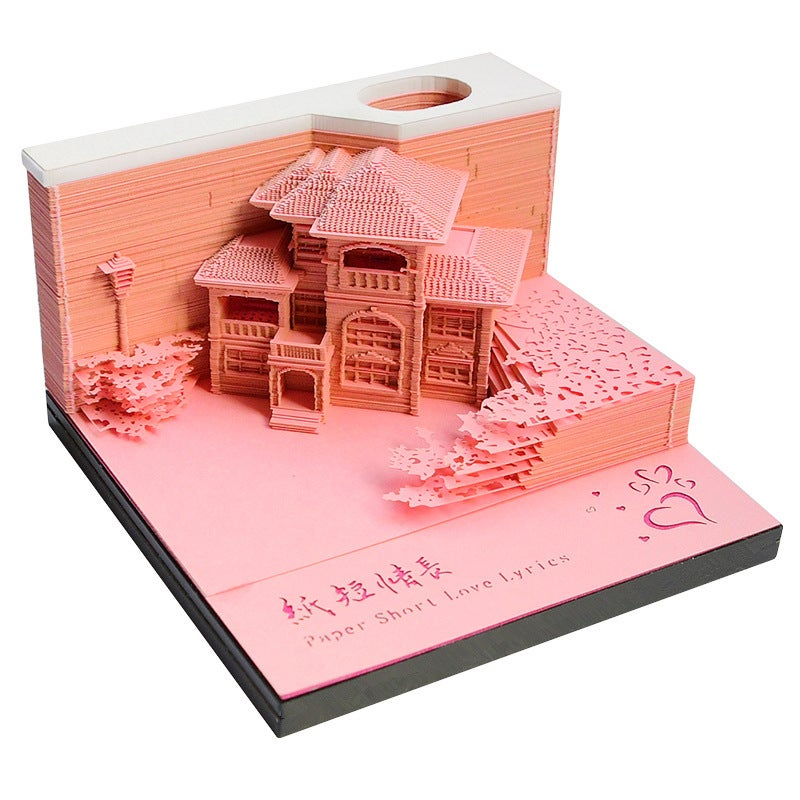 【Sticky Notes Collection】Harry Potter 3D Sticky Notes Castle 3D Paper Sculpture Model Building Calendar Holiday Gift - Image 1