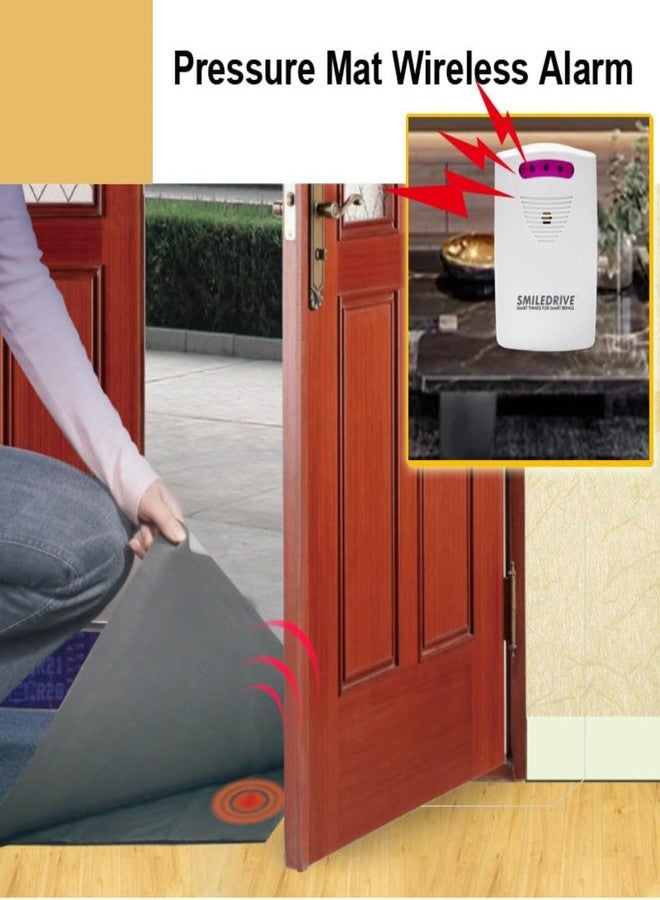 SMILEDRIVE® Door Alarm Security for Home Pressure Mat Alarm System with Chime-Hidden Security for Home Enterance - Image 2