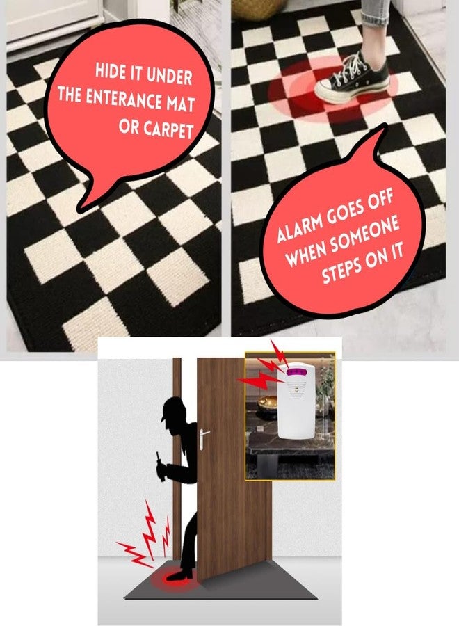 SMILEDRIVE® Door Alarm Security for Home Pressure Mat Alarm System with Chime-Hidden Security for Home Enterance - Image 5