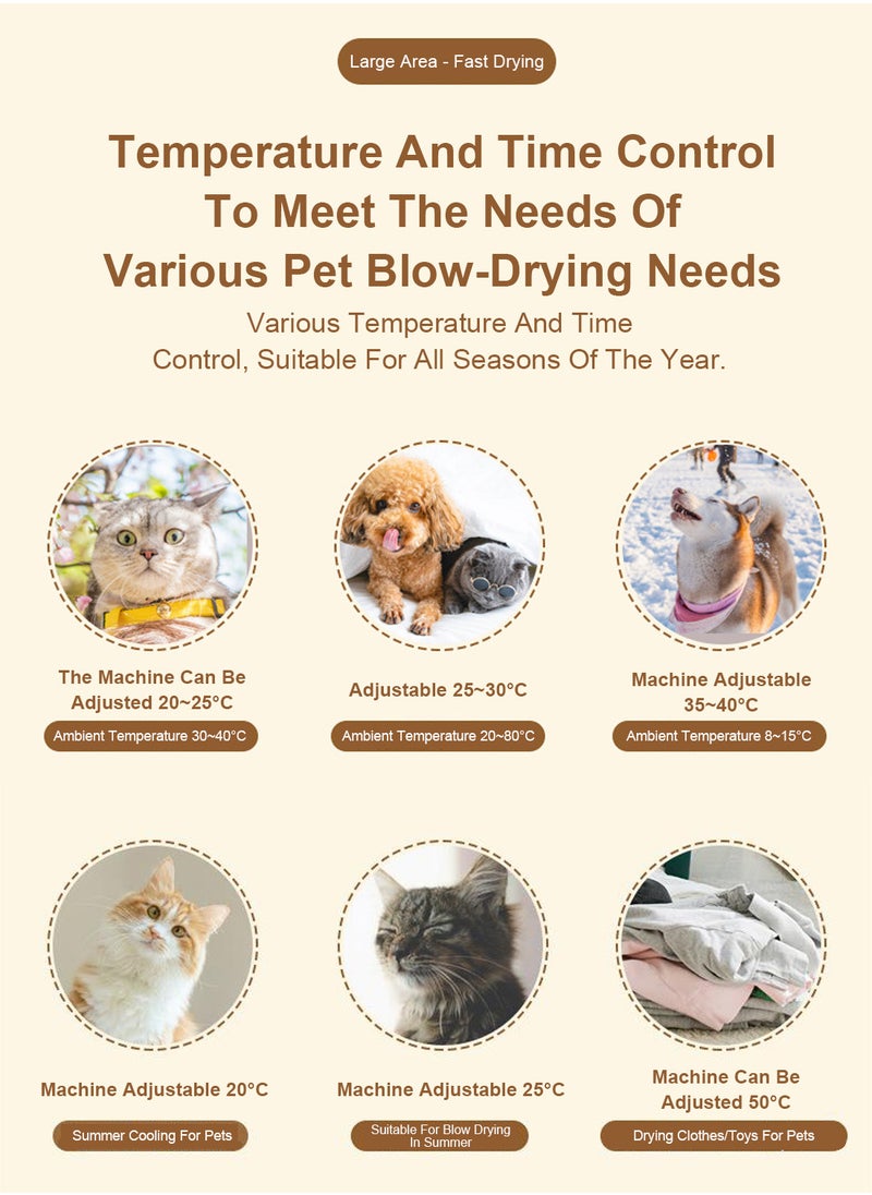 Kidle - Automatic Cat Hair Grooming Dry Box Cat Drying Box Dog Drying Box Pet Drying Cabinet with Smart Temperature Control Pet Hair Dryer for Cats and Dogs - Image 1