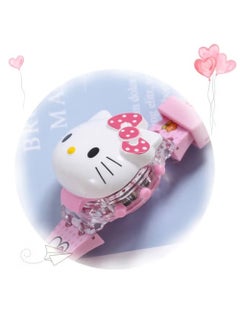 Hello Kitty Hello Kitty Cartoon Children's Watch, Children's Watch Toy with Light Effect, Kids Electronic Watch with Music, Flip-top Cartoon Watch for Kids  - Image 4