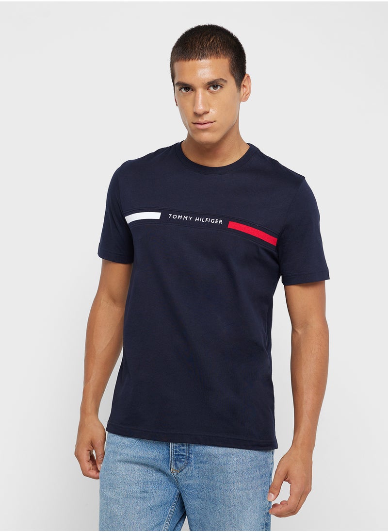 TOMMY HILFIGER Regular Fit T-Shirt With Logo Panel  - Image 1